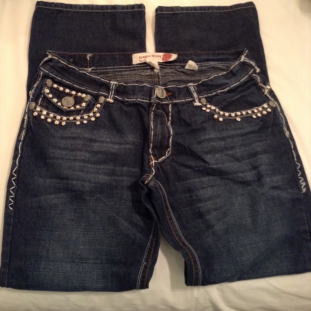 EUC Studded & Stitched Laguna Beach Jean Co Jeans - Picture 1 of 8
